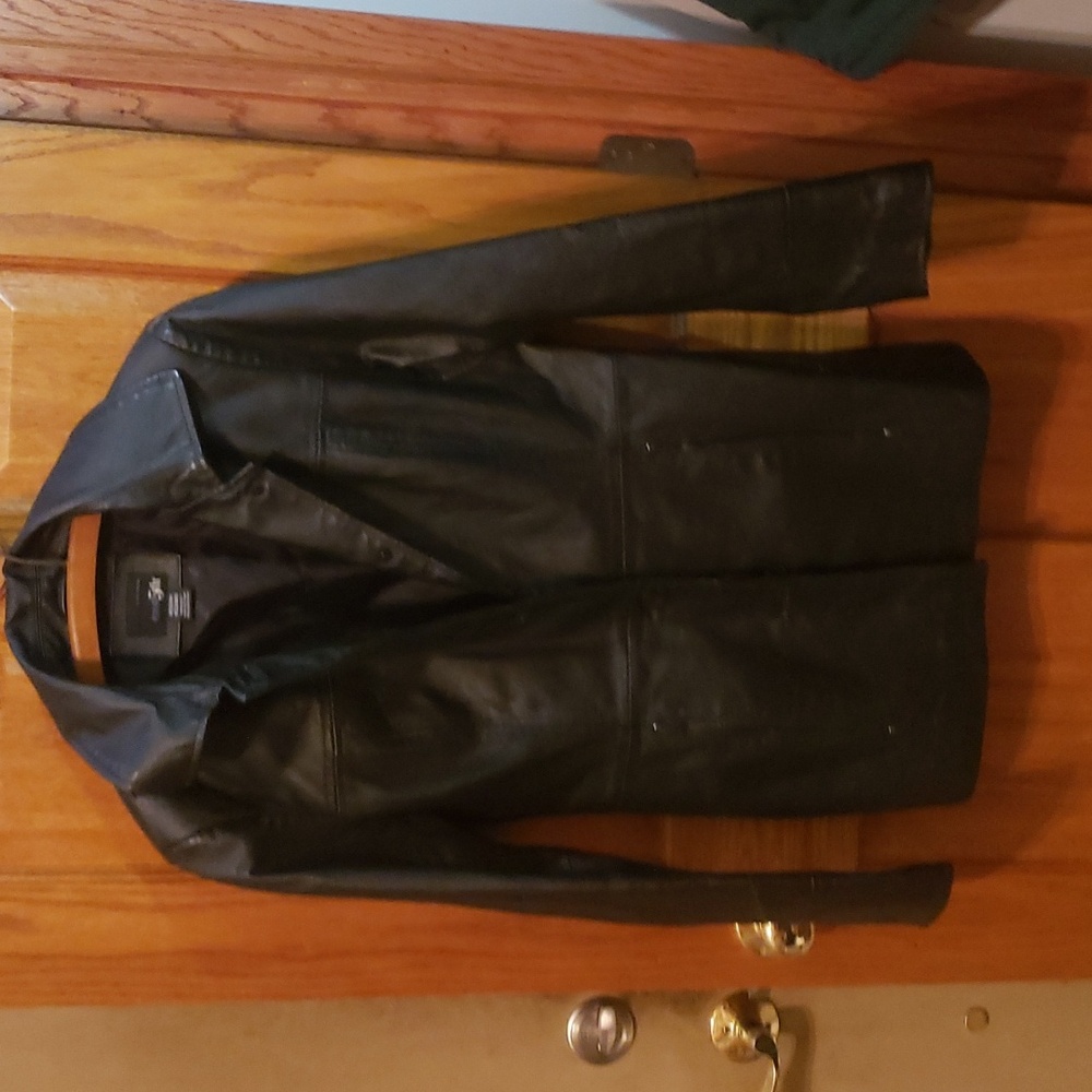 Leather blazer